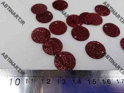 پولک سکه ای اکلیلی زرشکی