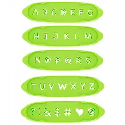 ابزار تزئین کیک طرح کاتر حروف انگلیسی کوچک و علامت ها