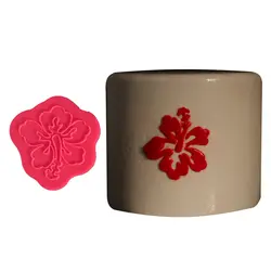 ابزار تزئین کیک سیلیکونی طرح ترانسفر گل ختمی