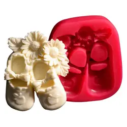 قالب فوندانت سیلیکونی طرح کفش نوزاد دخترانه