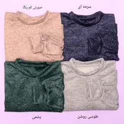 شومیز آستین پرچ بافت