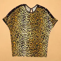 شومیز سرشانه دکمه پلنگی