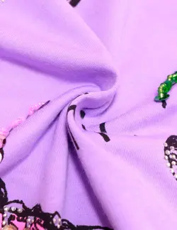 تیشرت پولک دوزی شده طرح کفش