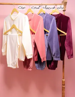 ست بلوز و شلوار مخمل روباهی