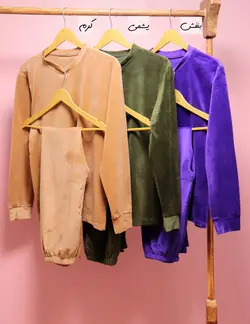 ست بلوز و شلوار مخمل روباهی