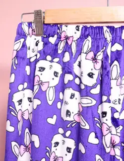 ست بلوز و شلوار مخمل طرحدار با طرحهای عروسکی ۲