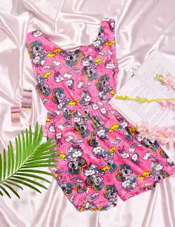 ست تاپ و شلوارک مخمل طرحدار