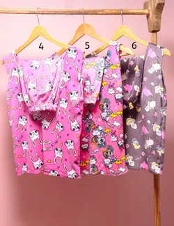 ست تاپ و شلوارک مخمل طرحدار