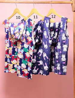 ست تاپ و شلوارک مخمل طرحدار