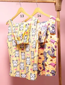 ست تاپ و شلوارک مخمل طرحدار