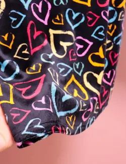 ست تاپ و شلوارک مخمل طرحدار