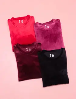 ست تی شرت و شلوار مخمل روباهی