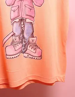 ست تی شرت و شلوارک پلنگ صورتی