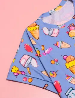 ست تیشرت و شلوارک با طرحهای عروسکی