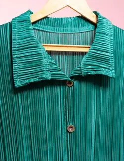 ست شومیز مانتویی و شلوار پلیسه ریز