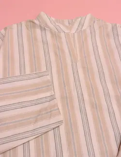 ست مانتو و شلوار لینن راه راه