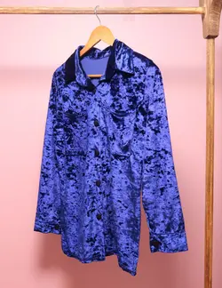 شومیز مخمل دکمه دار