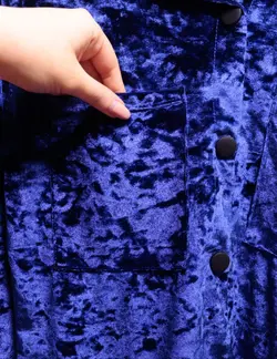 شومیز مخمل دکمه دار