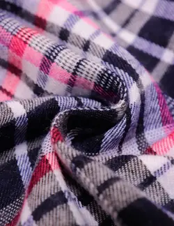 شومیز چهارخونه آستین کش