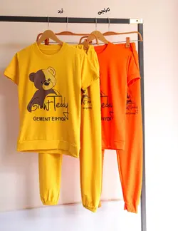 ست تی شرت و شلوار خرس نگینی