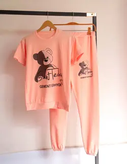 ست تی شرت و شلوار خرس نگینی