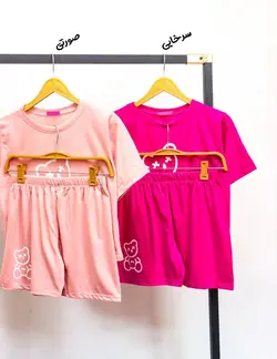 ست کراپ و شلوارک خرسی