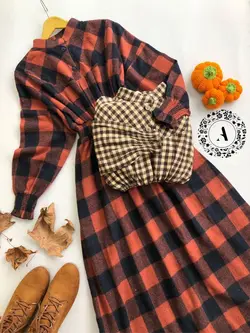 مانتو پیراهنی کشمیر بلند کد 485