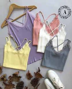 تاپ بافت بند ضربدری وارداتی کد 510