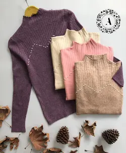 بافت جلو مرواریدی لطیف وارداتی کد 581