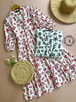 پیراهن سه دکمه لینن کد 659