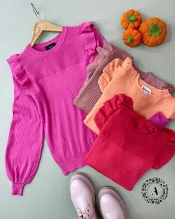 بلوز بافت آستین فانوسی کد 889