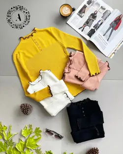 بلوز بافت آستین چین کد 40