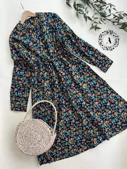 پیراهن گلدار جلودکمه کد 192