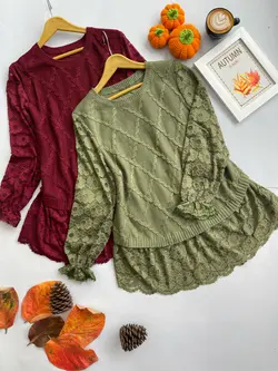 تونیک بافت آستین گیپور کد 95