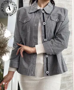 کت چهارخونه کتان وارداتی کد 170