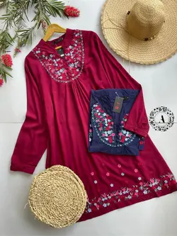 مانتو نخی گلدوزی وارداتی کد 281