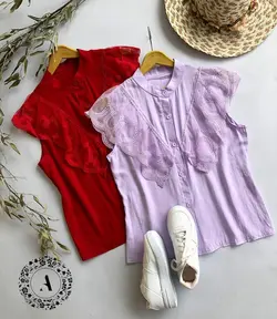 شومیز جلو گیپور حلقه ای کد 302