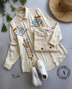 شومیز نخی گلدوزی ترک کد 355