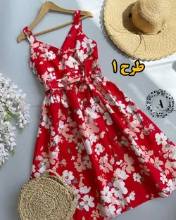 پیراهن طرح دار کوتاه مد 397