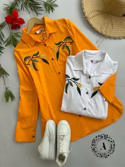 شومیز مانتویی گلدوزی کد 398