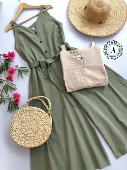 اورال نخی جلودکمه کمر دار کد 405