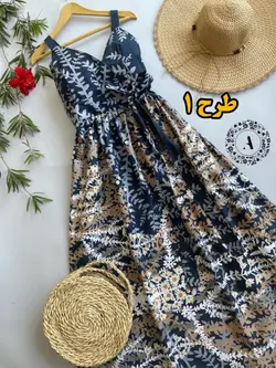 پیراهن طرح دار بلند کد 425