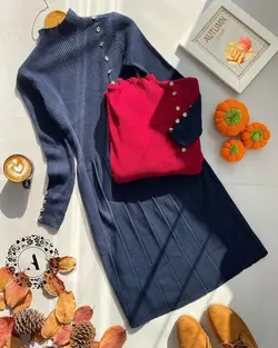 پیراهن بافت دلبر کد 435