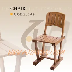 خرید صندلی چوبی عاج مدل نرده ای پایه اسکی کد 104 | عاج | میز و صندلی چوبی