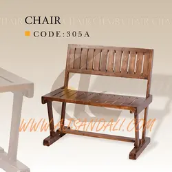 خرید نیمکت چوبی عاج مدل پایه اسکی نرده ای با پشتی کد A 305 | عاج | میز و صندلی چوبی