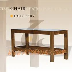 خرید نیمکت چوبی عاج مدل پایه ساده نرده ای بدون پشتی کد 307 | عاج | میز و صندلی چوبی