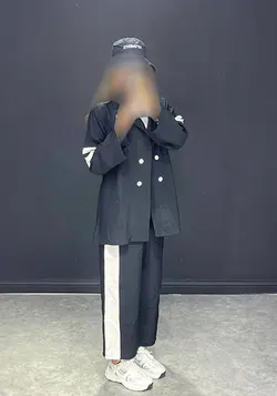 ست مانتو+شلوار بغل خط  کد 311007