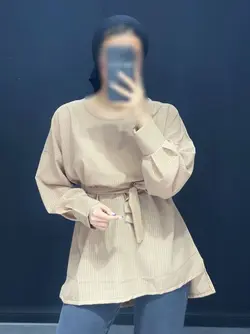 شومیز حریر کمربند دار DZ کد ۴۰۴۰۰۲