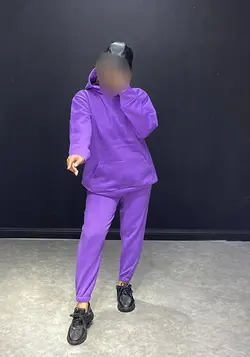 ست هودی+شلوار رنگی SL کد 144004