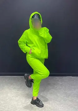 ست هودی+شلوار رنگی SL کد 144004